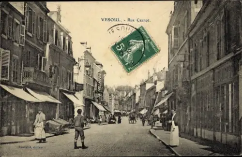 Ak Vesoul Haute Saone Frankreich, Rue Carnot