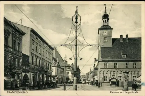 Ak Brandenburg an der Havel, Rathaus, Hauptstraße