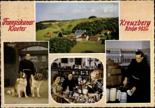 Ak Klosterkreuzberg Bischofsheim an der Rhön, Kloster Kreuzberg, Bernhardiner