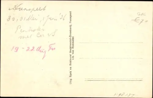 Ak Nunspeet Gelderland, Pension 't Treffertje