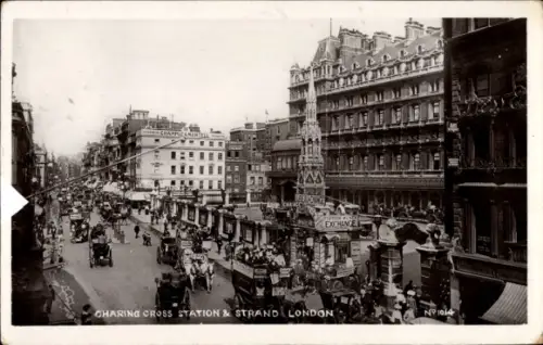 PC London City England, Charing Cross Station and Strand