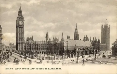 Ak Westminster London City, Big Ben, Houses of Parliament,   Architektur