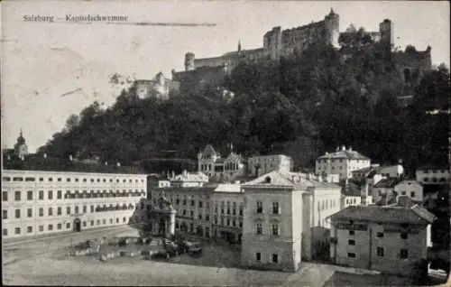 Ak Salzburg in Österreich,  Kapitelschwemme,  Gebäude, 