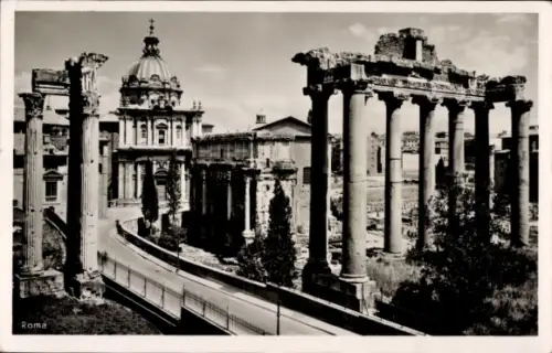 Ak Roma Rom Lazio, Foro Romano dal Campidoglio, Teilansicht