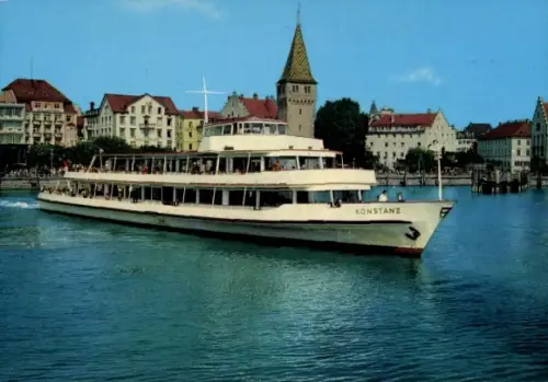 Ak Lindau am Bodensee Schwaben, MS Konstanz der DB., Hafen