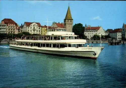 Ak Lindau am Bodensee Schwaben, MS Konstanz der DB., Hafen