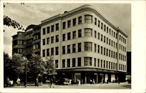 Ak Kaunas Kowno Kauen Litauen, Gebäude, Pienocentro,  Lietuva, Schwarz-Weiß-Foto