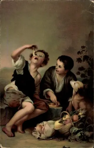 Künstler Ak Murillo, Bartolomé Esteban, Pastetenesser