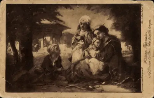 Künstler Ak Dias de la Pena, H., Türkische Familie