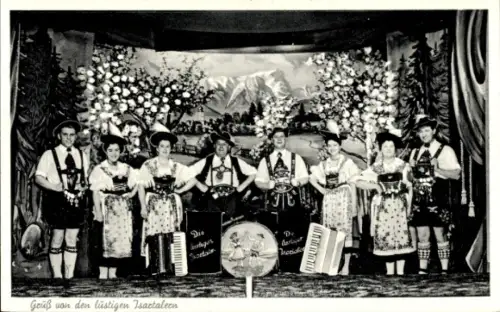 Ak Gruß von den lustigen Isartalern, Volkstrachten