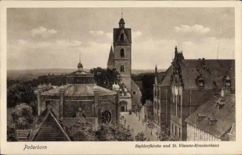Ak Paderborn in Westfalen,  Bußdorfkirche, St. Vincenz-Krankenhaus