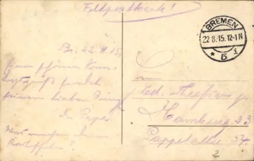 Ak Schnoor Bremen,  Kaffeehaus im Bürgerpark, Wasserreflexion, Bäume