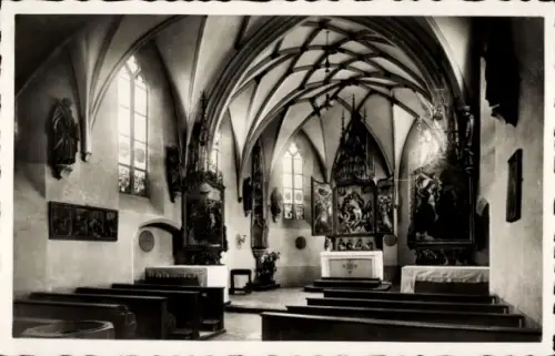 Ak Obermenzing München Bayern, Schloss Blutenburg, Schlosskapelle