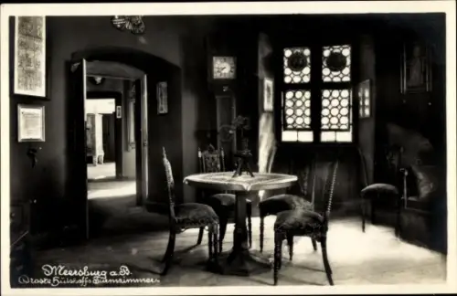 Ak Meersburg am Bodensee, Schloss, Droste-Hülshoffs Turmzimmer