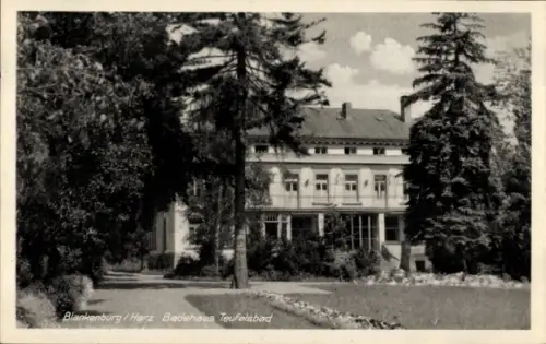Ak Blankenburg am Harz, Badehaus Teufelsbad
