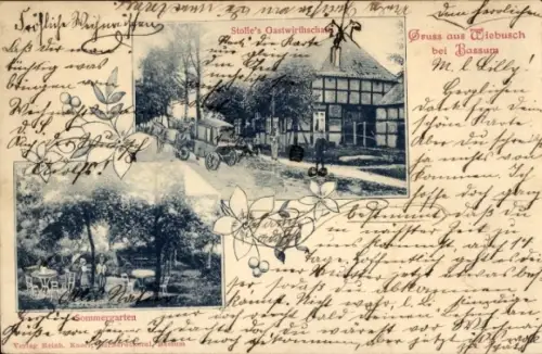 Ak Wiebusch Bassum in Niedersachsen, Stolles Gastwirtschaft, Sommergarten