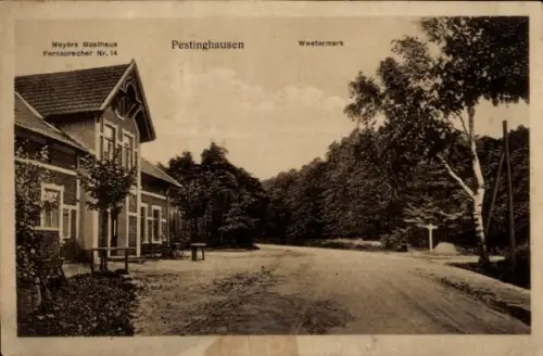 Ak Pestinghausen Nordwohlde Bassum in Niedersachsen, Meyers Gasthaus
