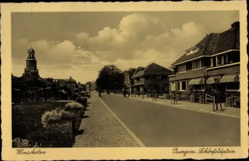 Ak Winschoten Oldambt Groningen Niederlande, Burgem. Schönfeldplein