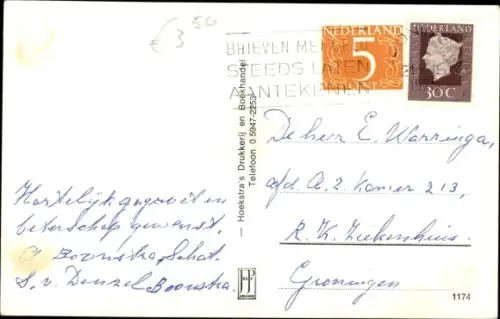 Ak Grijpskerk Groningen, Gron. straatweg, Restaurant Hotel Cafe