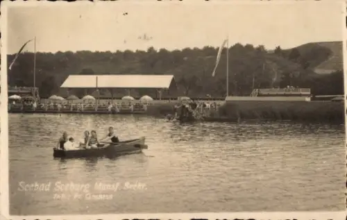 Ak Seeburg Mansfelder Land, Seebad, Ruderboot