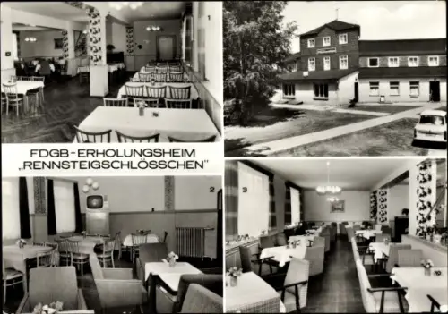 Ak Ernstthal am Rennsteig Lauscha in Thüringen, FDGB-Erholungsheim Rennsteigschlösschen, Klubraum