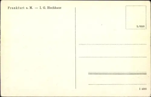Ak Frankfurt am Main, I. G. Hochhaus