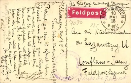 Ak Ellwangen an der Jagst Württemberg, Gesamtansicht