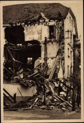 Ak Saint Dié des Vosges, Incendie volontaire de la ville par les Allemands, Novembre 1944, J. Blaire