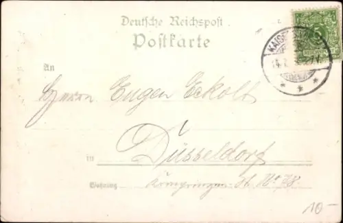 Litho Wittlaer Düsseldorf am Rhein, Gastwirtschaft Joseph Brand, Gondel