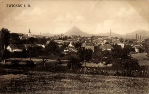 Ak Cvikov Zwickau in Böhmen Region Reichenberg, Panorama