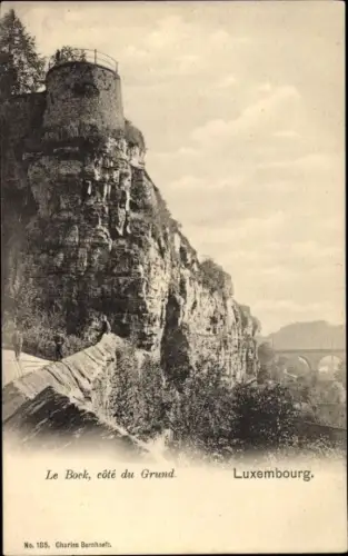 Ak Luxemburg Luxembourg, Le Bock, cote du Grund