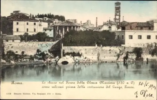 Ak Roma Rom Lazio, Tiber, Tevere della Cloaca Massima