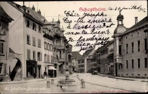 Ak Schopfheim in Baden, Hauptstraße