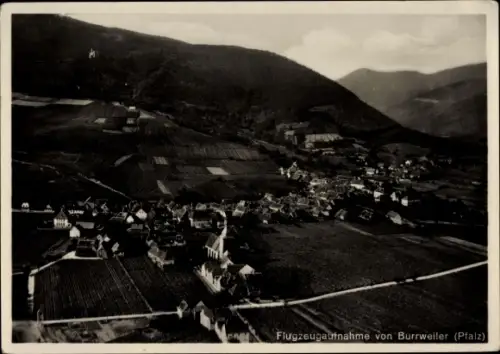Ak Burrweiler in der Pfalz, Fliegeraufnahme
