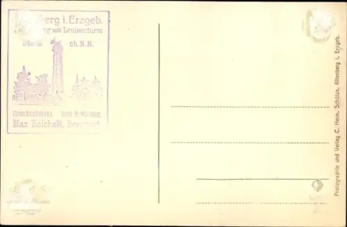 Ak Altenberg im Erzgebirge, Unterkunftshaus m. Luisenturm auf den Geisingberg