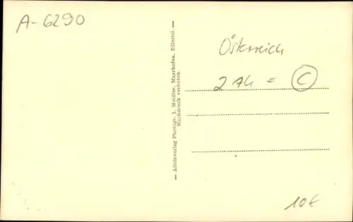 Ak Mayrhofen im Zillertal Tirol, Hotel und Pension Geisler mit Nebenhaus