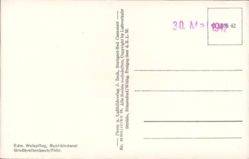 Ak Großbreitenbach in Thüringen, Luftaufnahme von  viele Häuser, Landschaft, Bäume