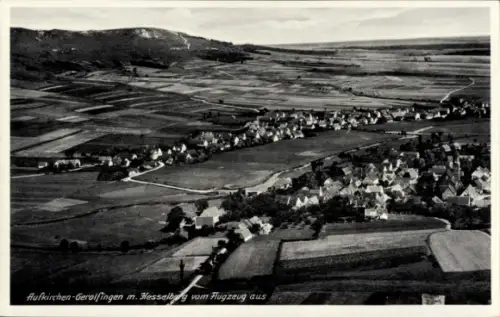 Ak Gerolfingen in Mittelfranken Bayern, Fliegeraufnahme, Aufkirchen
