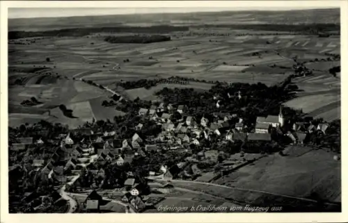 Ak Gröningen Satteldorf in Württemberg, Fliegeraufnahme