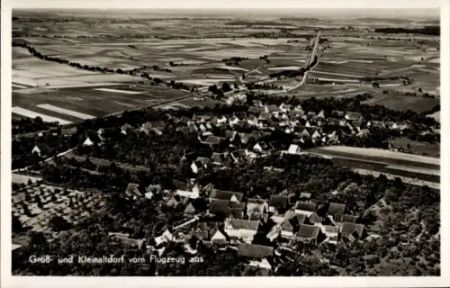 Ak Großaltdorf Vellberg in Württemberg, Luftbild, Groß- und Kleinaltdorf, Fotografiert vom Flugze