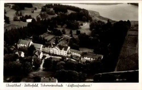 Ak Clausthal Zellerfeld im Oberharz, Fliegeraufnahme, Schwarzenbach