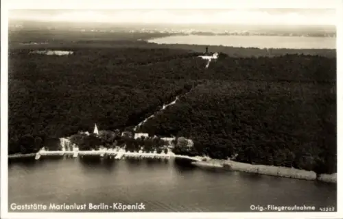 Ak Berlin Köpenick, Gaststätte Marienlust, Luftbild