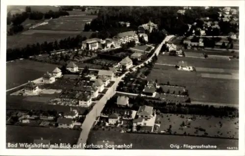 Ak Bad Wörishofen im Unterallgäu, Luftaufnahme von  Kurhaus Sonnenhof, Landschaft