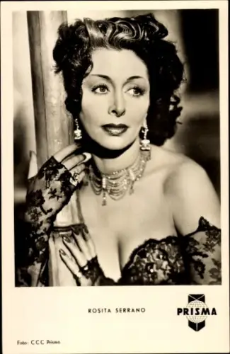 Ak Schauspielerin Rosita Serrano, Prisma Film, Schmuck, Halskette, Ohrringe