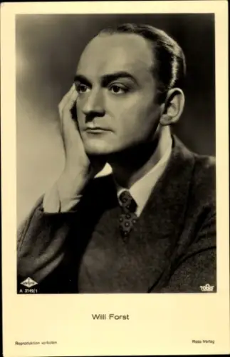 Ak Schauspieler Willi Forst, Portrait, Tobis Film, Ross Verlag A 3149 1