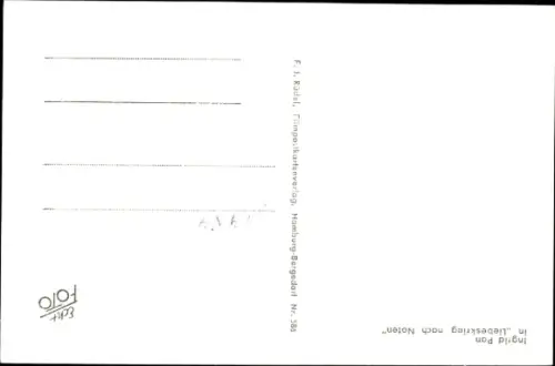 Ak Schauspielerin Ingrid Pan in Liebeskrieg nach Noten, Portrait