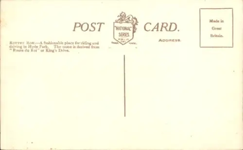 PC London City England, Morning Ride, Rotten Row