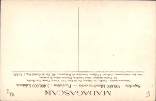 Ak Antananarivo Tananarive Madagaskar, Madagaskar, Treppe,  Landschaft, Bäume