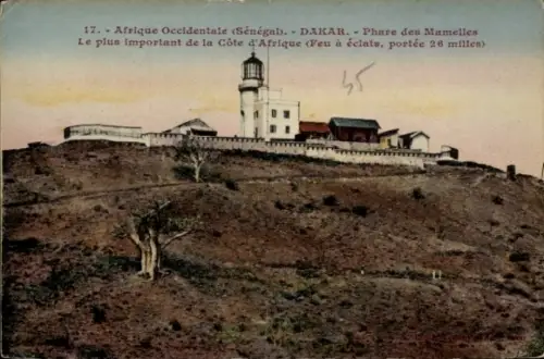 Ak Dakar Senegal, Leuchtturm, Phare des Mamelles,  Westafrika, Senegal