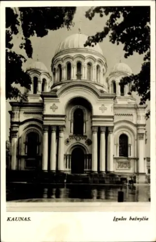 Ak Kaunas Kowno Kauen Litauen, Igulos bažnyčia,  Schwarz-Weiß-Foto